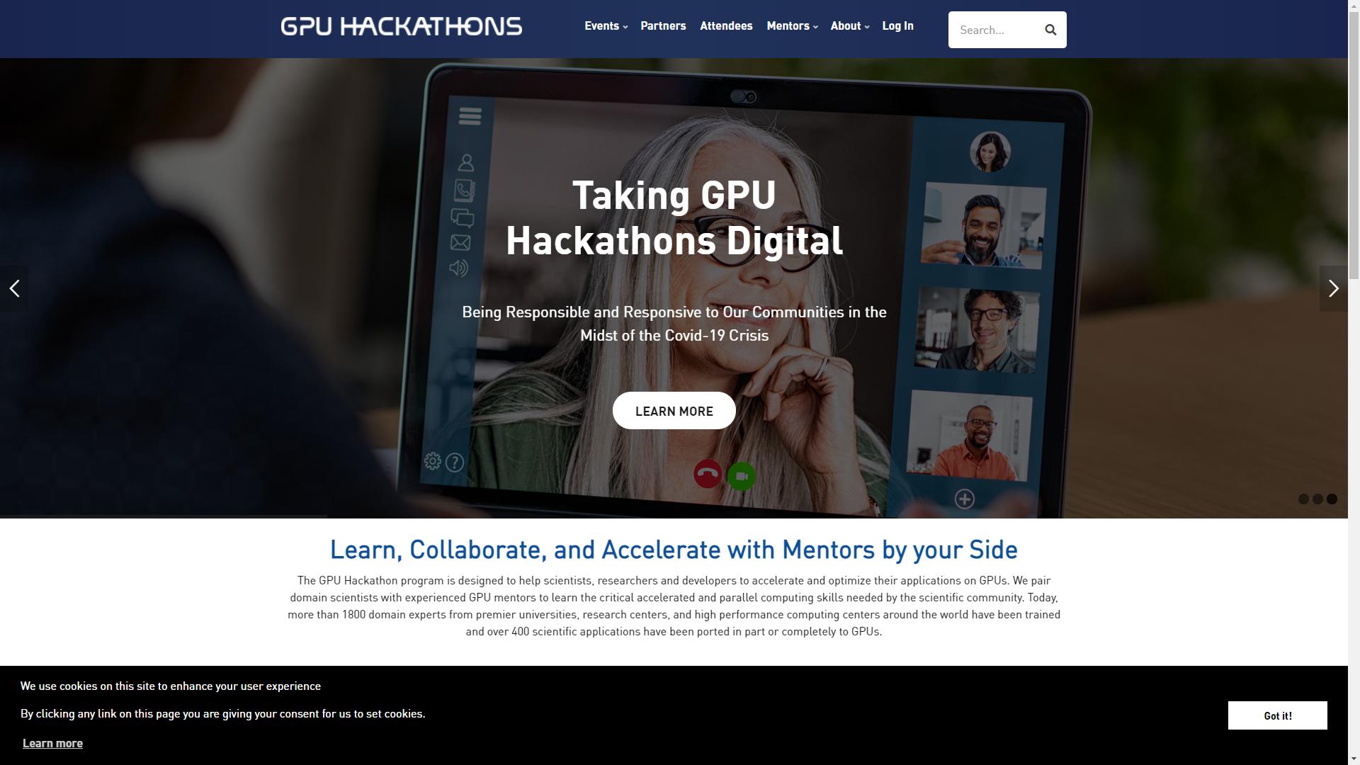 Nvidia/OpenACC GPU Hackathons Homepage top
